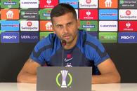 Nicolae Dică, revoltat, în conferința dinaintea meciului cu Anderlecht: „Numai la noi se întâmplă asta! Stați liniștiți!”