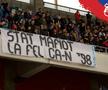 Ultrașii Stelei l-au ironizat pe Ciolacu: „Un covrig cu BAC, vă rog” / Foto: AS47 (Facebook)