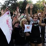 Protestatarii pro-palestinieni au dus la anularea etapei din Madrid/Foto: Imago Images
