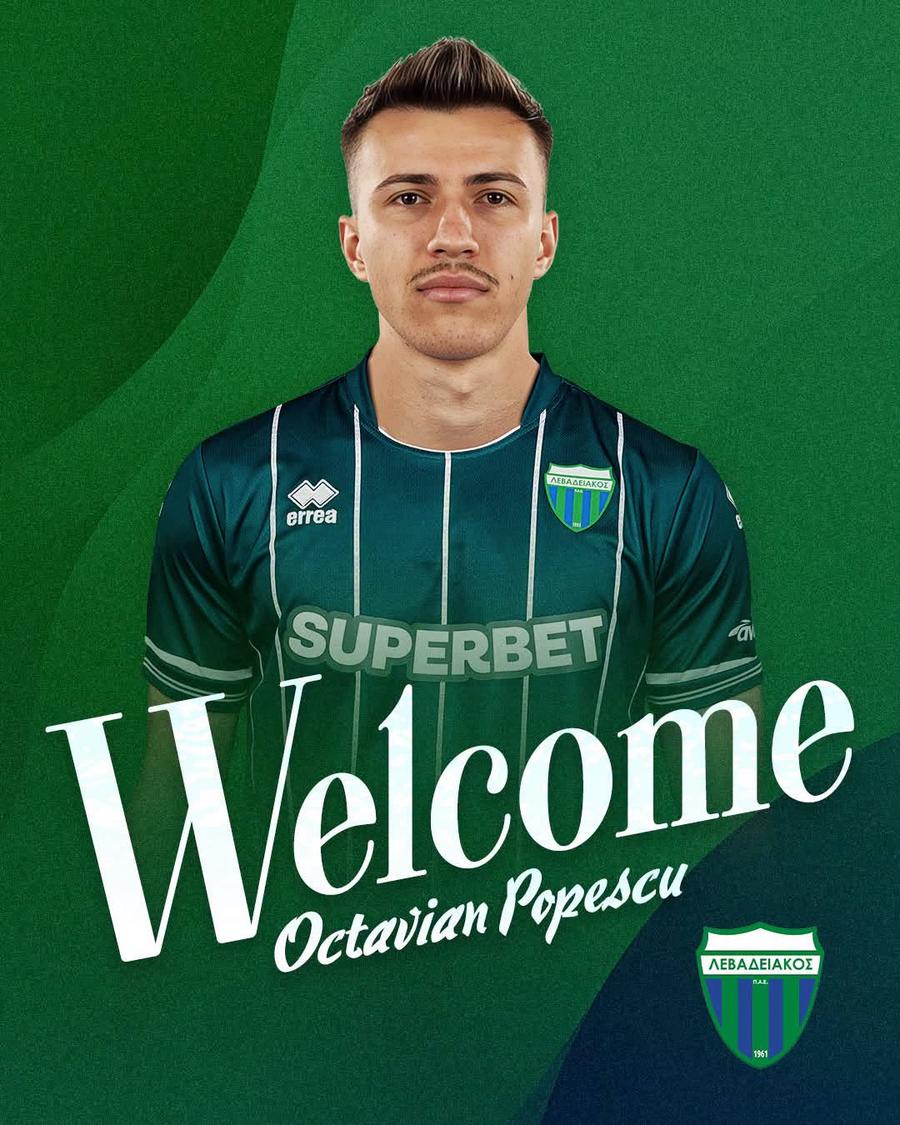 Tavi Popescu, prezentat oficial la Levadiakos: „Un transfer excelent pentru echipa noastră!”