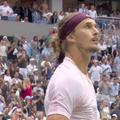 Zverev, în momentul în care pare să fi realizat că a câștigat US Open
