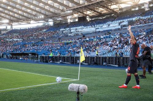 Doar 21.000 de spectatori au luat loc ]n tribunele de pe Stadio Olimpico la partida dintre Lazio și Milan (2-2) / Foto: Imago