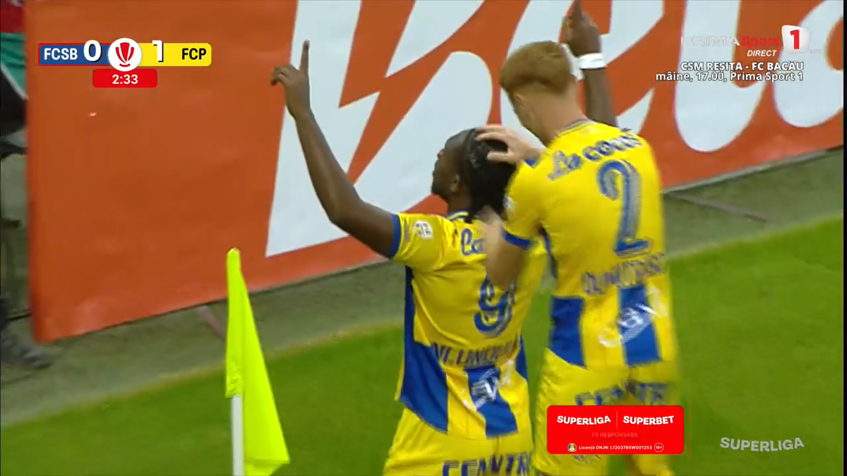 Ce fază au putut crea! Defensiva FCSB, făcută franjuri de Petrolul după doar 3 minute