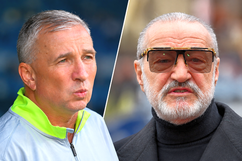 Dan Petrescu și Gigi Becali // fotomontaj GSP realizat cu inteligența artificială