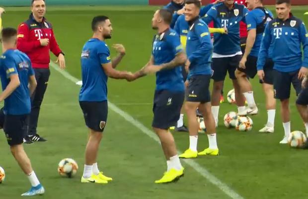 ROMÂNIA - NORVEGIA // VIDEO + FOTO Emoții la antrenamentul României » Tătărușanu aproape să îl facă KO pe Mogoș