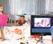 Imagini din timpul unei reclame TV