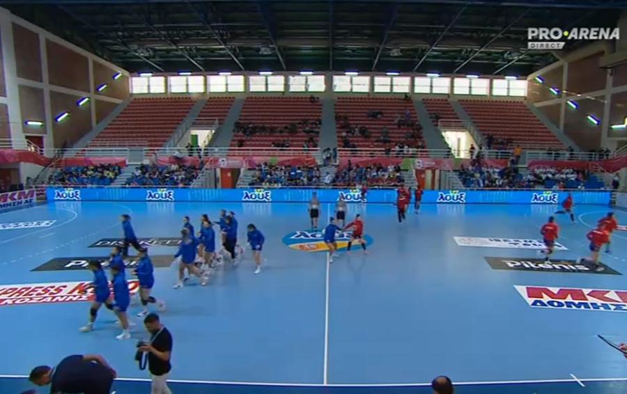 FOTO: Captură TV @Pro Arena Misiune îndeplinită în Grecia » România, victorie de control în preliminariile Campionatului European de handbal feminin