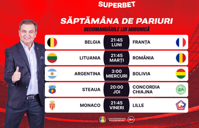 Săptămâna de Pariuri: recomandările lui Mihai Mironică