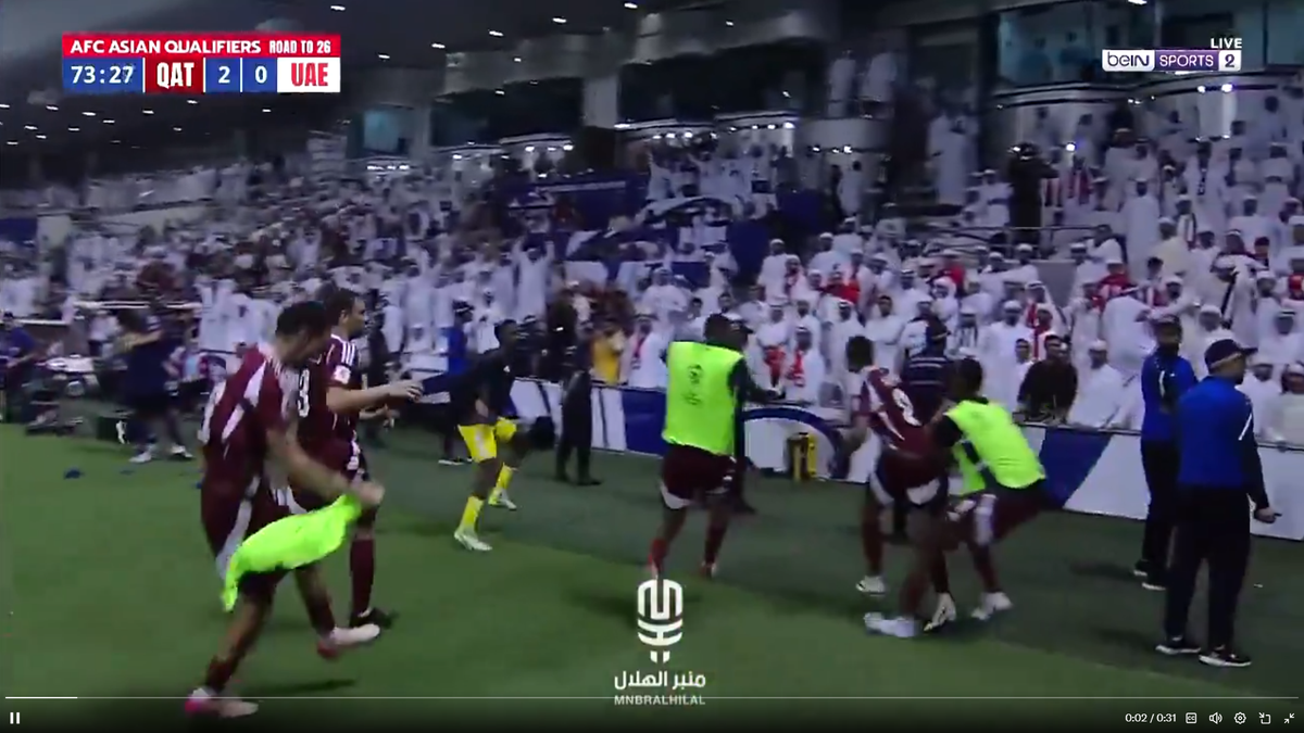 Incidente în timpul meciului Qatar - Emiratele Arabe Unite