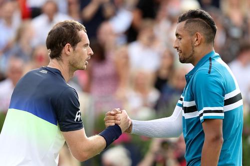 Nick Kyrgios (dreapta) și Andy Murray (stânga)/Foto: Getty Images
