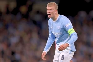 Singurul motiv de bucurie al lui Erling Haaland într-o seară complicată pentru Manchester City