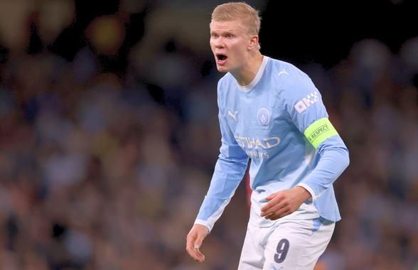 Singurul motiv de bucurie al lui Erling Haaland într-o seară complicată pentru Manchester City
