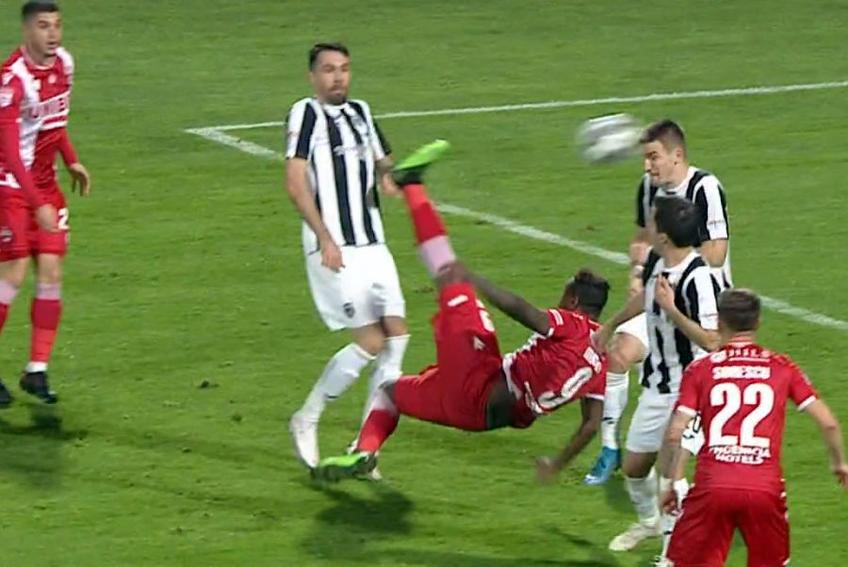 Golul lui Magaye Gueye / Captură TV Telekom Sport