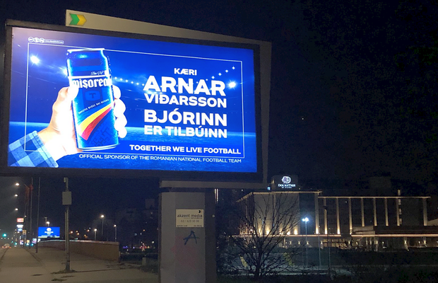Sponsorul naționalei, mesaj pentru selecționerul Islandei în fața stadionului din Macedonia de Nord: „Berea e pregătită”