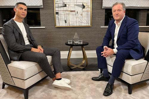 Cristiano Ronaldo și Piers Morgan/ foto: Twitter @Piers Morgan