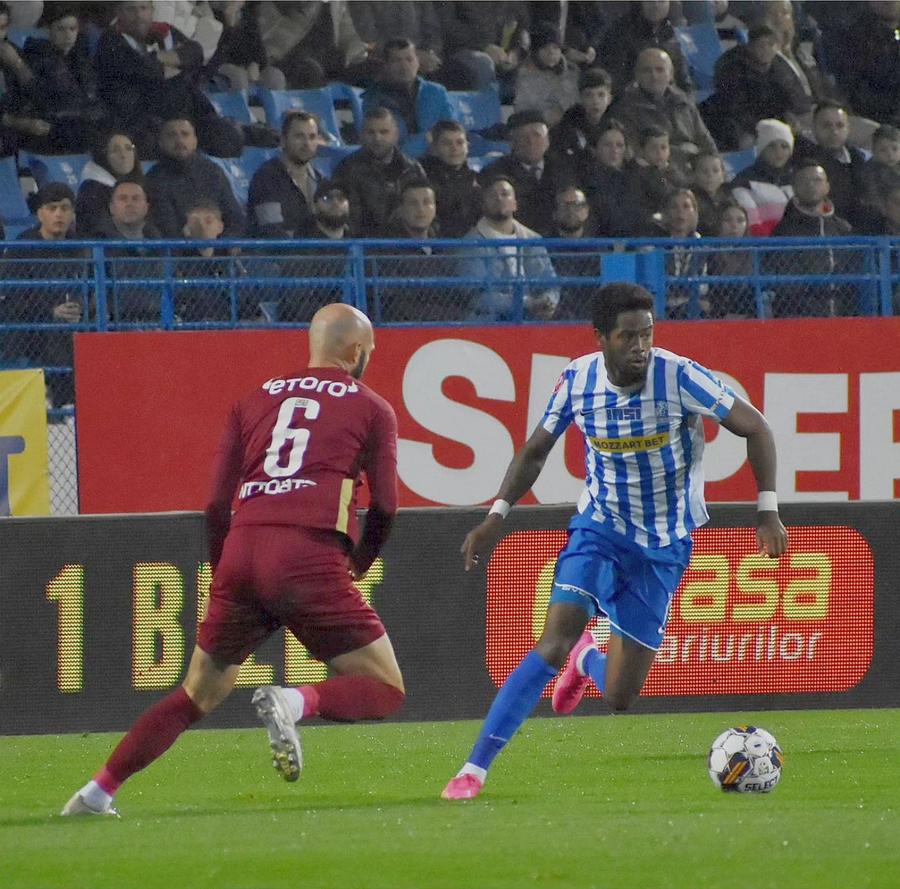 Shayon Harrison a marcat o dublă de efect în meciul Poli Iași - CFR Cluj (3-3). Foto: Instagram @csmpolitehnicaiasi Cel mai în formă atacant din Superligă s-a rupt! Ratează întâlnirea cu FCSB
