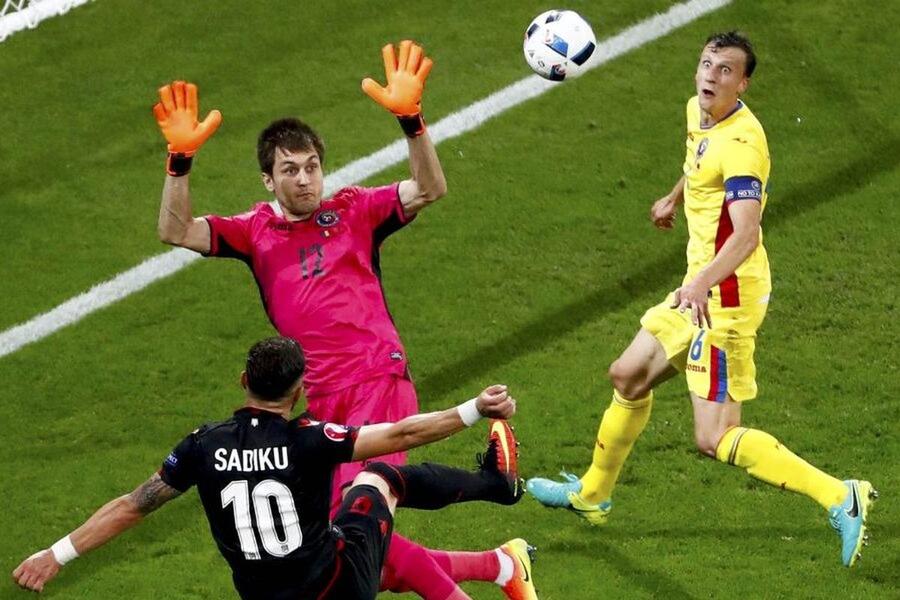 Faza golului din România - Albania 0-1 / Sursă foto: GSP Ne depășim condiția? Naționala se uită cu teamă spre trecut » 5 meciuri din ultimul deceniu în care „tricolorii” au clacat în momente decisive