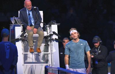 Stefanos Tsitsipas a abandonat în al doilea meci de la Turneul Campionilor » A renunțat după doar 3 game-uri