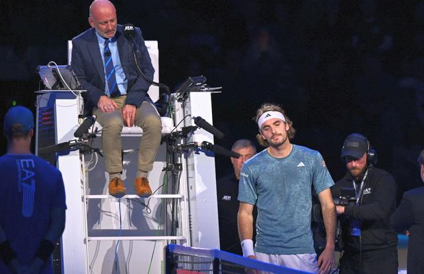 Stefanos Tsitsipas a abandonat în al doilea meci de la Turneul Campionilor » A renunțat după doar 3 game-uri