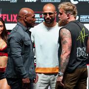 Mike Tyson, conferință înainte de meciul cu Jake Paul/ foto Imago Images