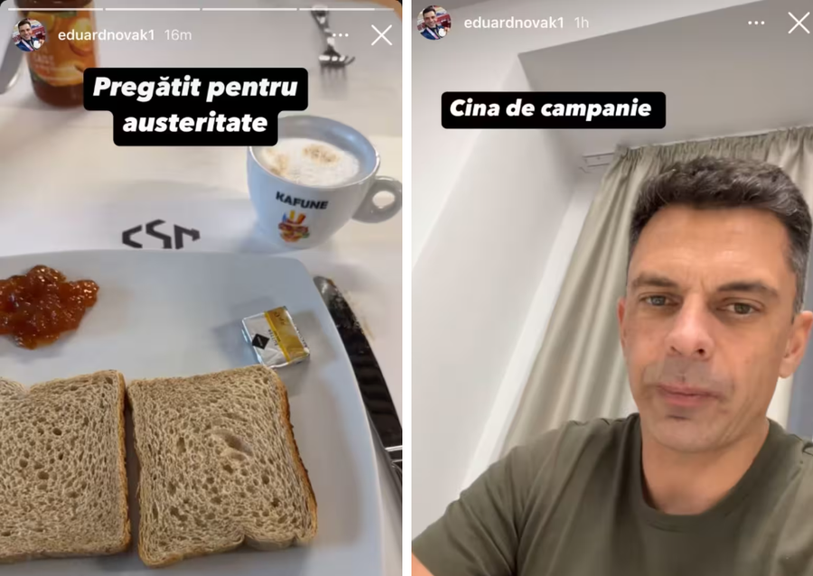 Eduard Novak a pus mai multe postări pe social media invocând austeritatea Eduard Novak, cazat la hotelul sportivilor de la Arcul de Triumf, în plină campanie electorală! Câți bani dă pe cameră: „Măcar de atâta sprijin să beneficiez și eu”