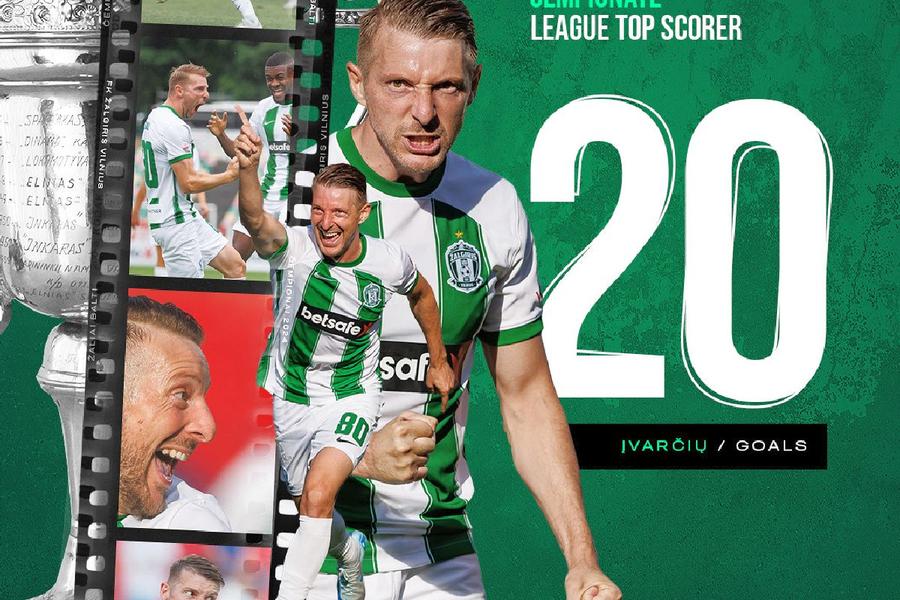 Liviu Antal, principalul marcator din Lituania / Sursă foto: Facebook@ FK Žalgiris Vilnius Avem un român în Top 15 marcatori pentru Gheata de Aur! Golgeter și proaspăt campion: „Vom juca pe un stadion nou-nouț, la standarde înalte”