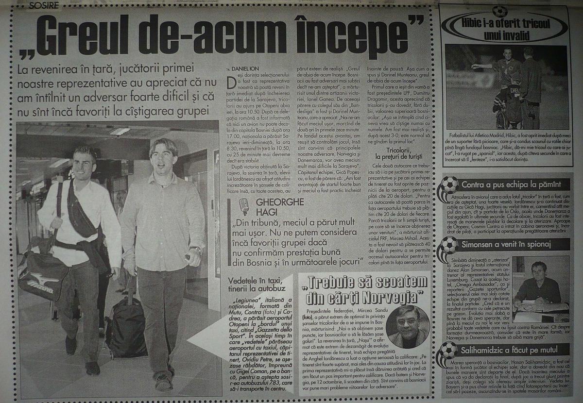 Alte vremuri! Bosnia - România din septembrie 2002, ultima victorie tricoloră pe pământ bosniac