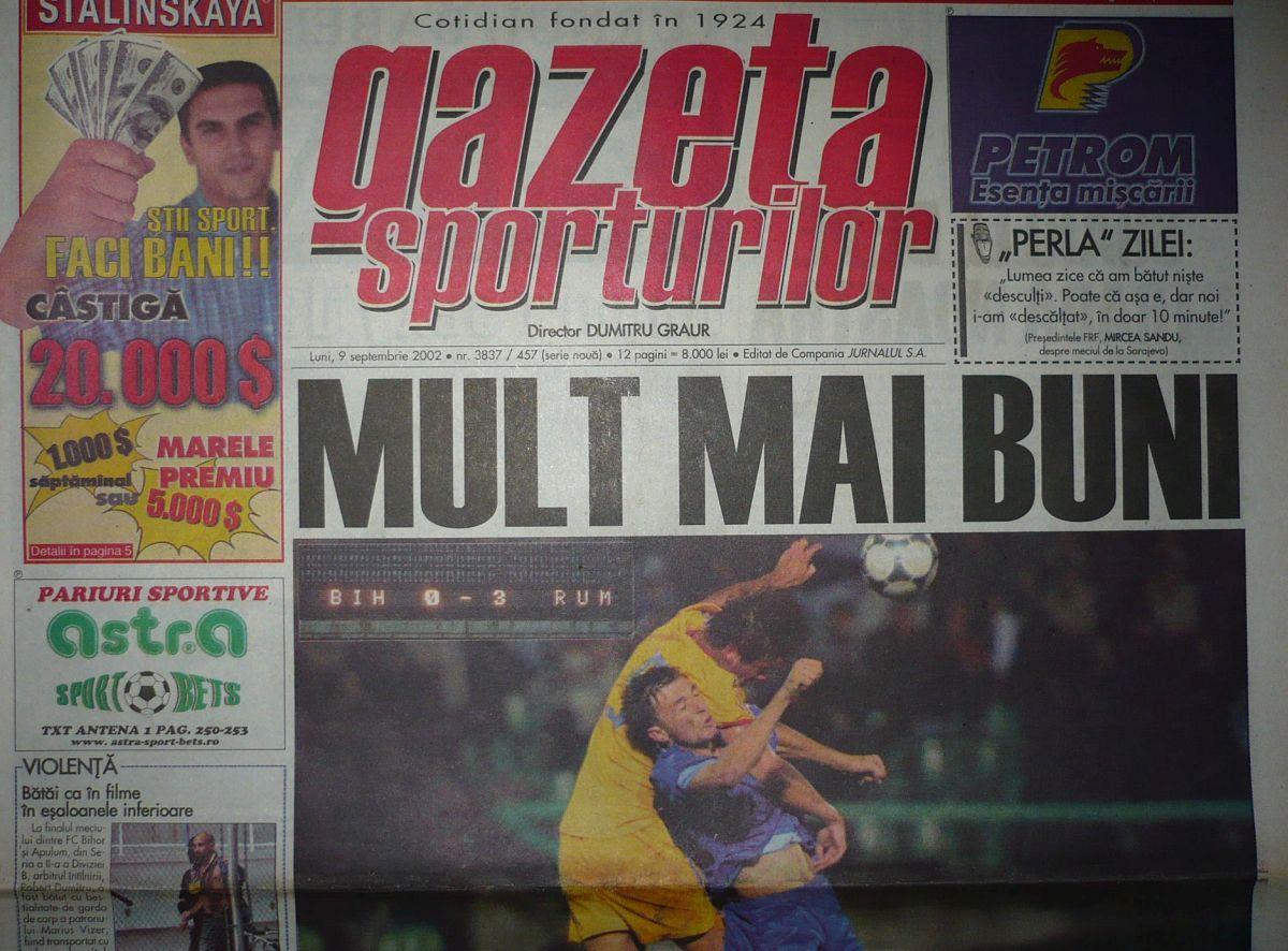 Alte vremuri! Bosnia - România din septembrie 2002, ultima victorie tricoloră pe pământ bosniac