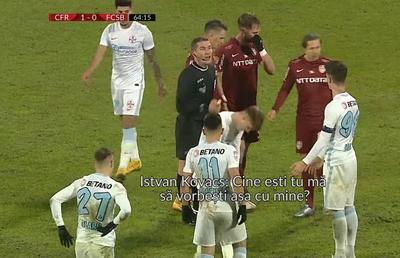VIDEO Încă un moment controversat din CFR Cluj - FCSB, cu Kovacs în prim-plan: „Uită-te cât dispreţ există în acel gest! Nu se poate”