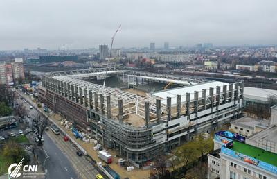 FOTO Noi imagini de la stadionul Rapid! Acoperișul este aproape finalizat
