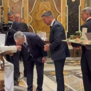 Neluțu Varga şi Pietro Chiodi, vizită privată la Papa Francisc. Foto: captură Fanatik