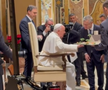 Neluțu Varga şi Pietro Chiodi, vizită privată la Papa Francisc. Foto: captură Fanatik