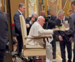 Neluțu Varga şi Pietro Chiodi, vizită privată la Papa Francisc. Foto: captură Fanatik