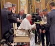 Neluțu Varga şi Pietro Chiodi, vizită privată la Papa Francisc. Foto: captură Fanatik