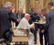 Neluțu Varga şi Pietro Chiodi, vizită privată la Papa Francisc. Foto: captură Fanatik