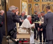 Neluțu Varga şi Pietro Chiodi, vizită privată la Papa Francisc. Foto: captură Fanatik