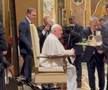 Neluțu Varga şi Pietro Chiodi, vizită privată la Papa Francisc. Foto: captură Fanatik