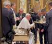 Neluțu Varga şi Pietro Chiodi, vizită privată la Papa Francisc. Foto: captură Fanatik