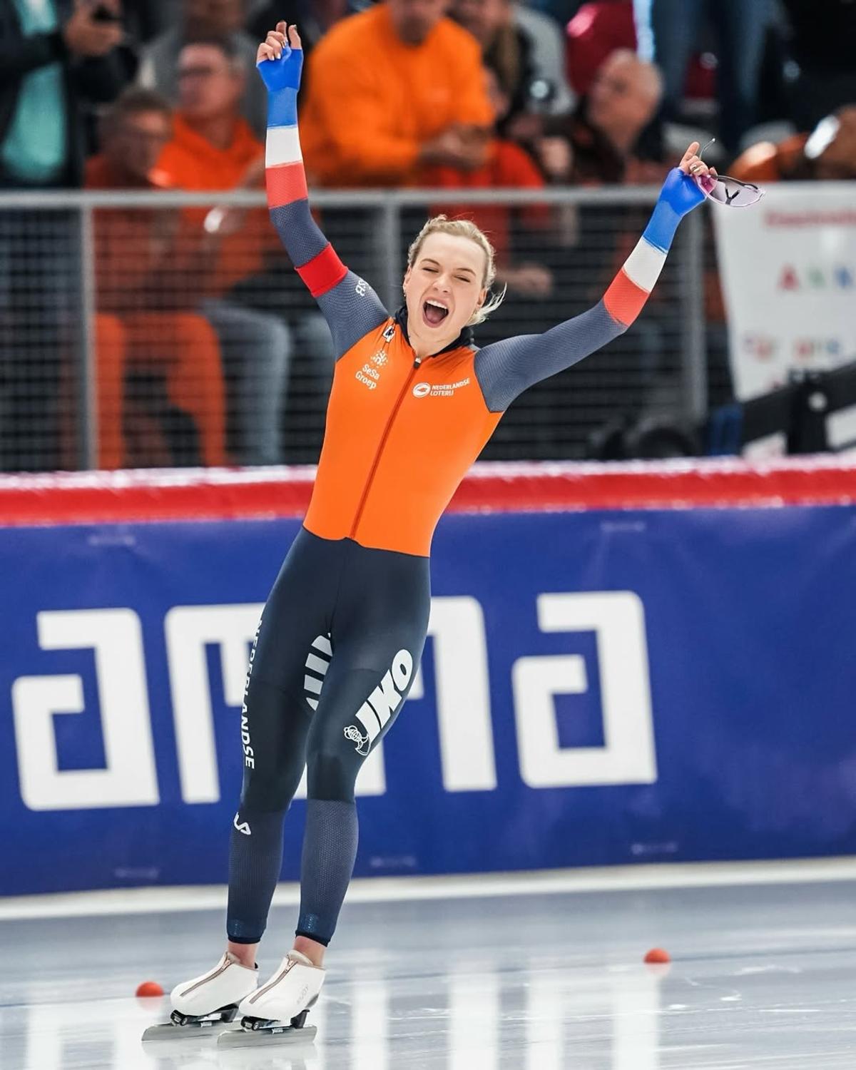 Joy Beune, campioană mondială la patinaj viteză. Foto: Instagram
