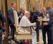 Neluțu Varga şi Pietro Chiodi, vizită privată la Papa Francisc. Foto: captură Fanatik