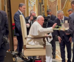 Neluțu Varga şi Pietro Chiodi, vizită privată la Papa Francisc. Foto: captură Fanatik