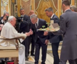 Neluțu Varga şi Pietro Chiodi, vizită privată la Papa Francisc. Foto: captură Fanatik