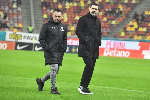 Florentin Petre, secundul lui Dinamo, și Zeljko Kopic, antrenorul principal al roș-albilor/ foto Cristi Preda (GSP)