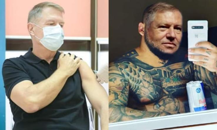 Glume în serie pe net, după ce Iohannis și-a arătat mușchii când a fost vaccinat împotriva coronavirusului