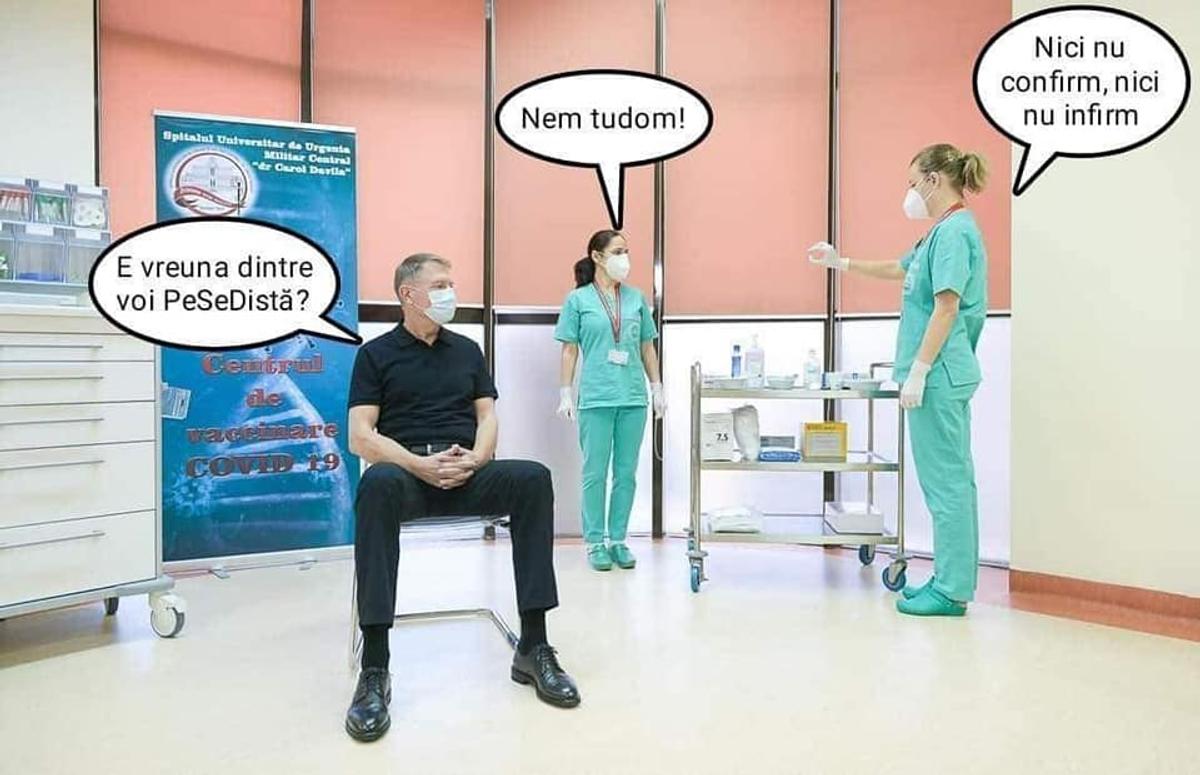 VIDEO Glume în serie pe net, după ce Klaus Iohannis și-a arătat mușchii când a fost vaccinat împotriva Covid-19!