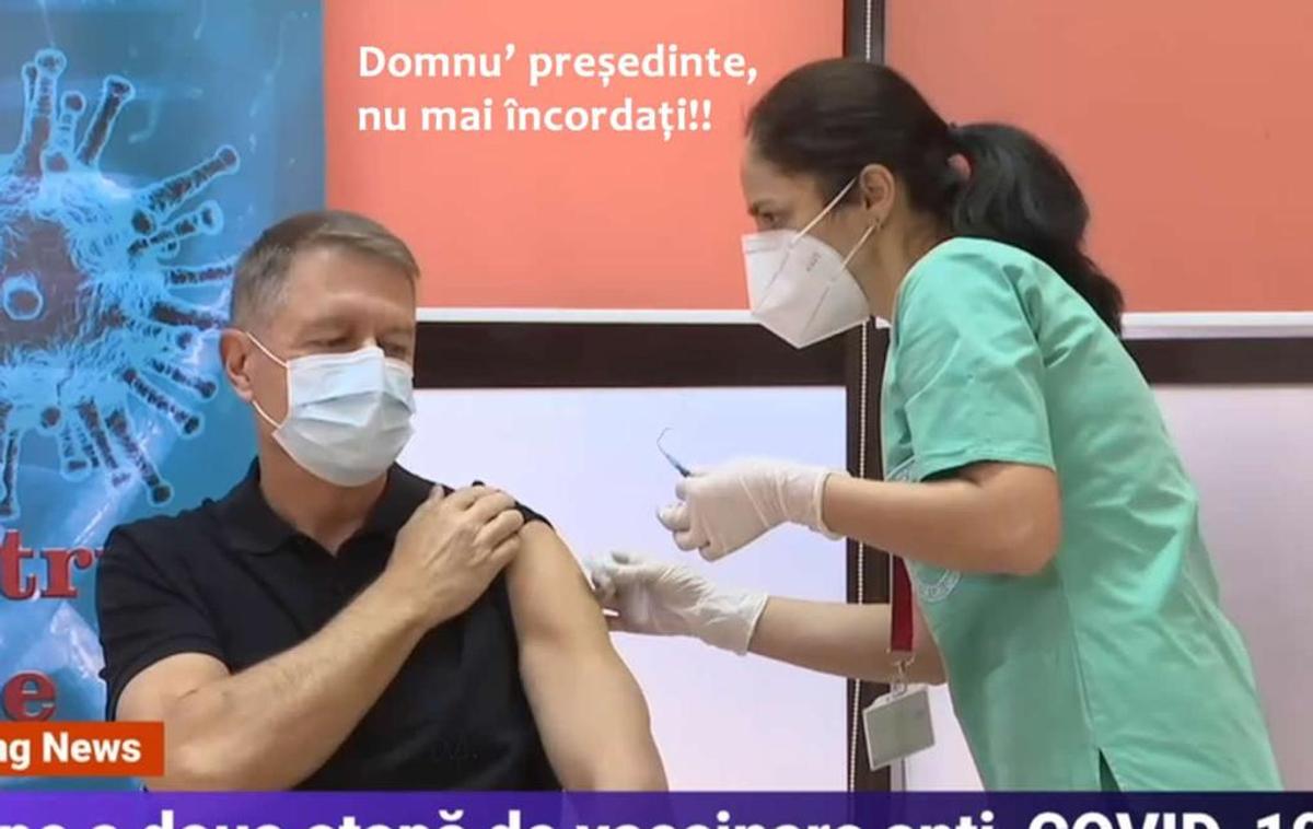 VIDEO Glume în serie pe net, după ce Klaus Iohannis și-a arătat mușchii când a fost vaccinat împotriva Covid-19!