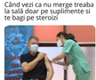 Glume în serie pe net, după ce Iohannis și-a arătat mușchii când a fost vaccinat împotriva coronavirusului