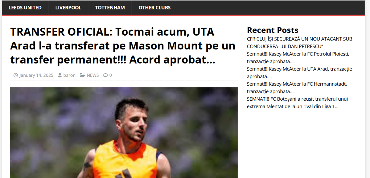 Drăgușin la FC Argeș, Olaru la Dinamo, Ianis Hagi la Botoșani sau Mason Mount la Rapid » Tendință alarmantă! Suporteri invadați de BOȚI, sute de transferuri imaginare răspândite pe site-uri „fantomă”