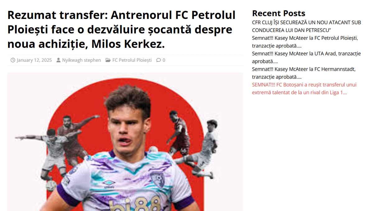 Drăgușin la FC Argeș, Olaru la Dinamo, Ianis Hagi la Botoșani sau Mason Mount la Rapid » Tendință alarmantă! Suporteri invadați de BOȚI, sute de transferuri imaginare răspândite pe site-uri „fantomă”