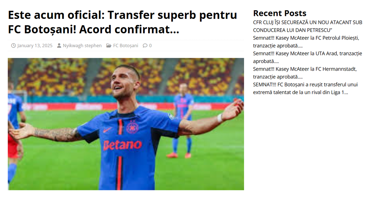 Glosar de știri fake din sport